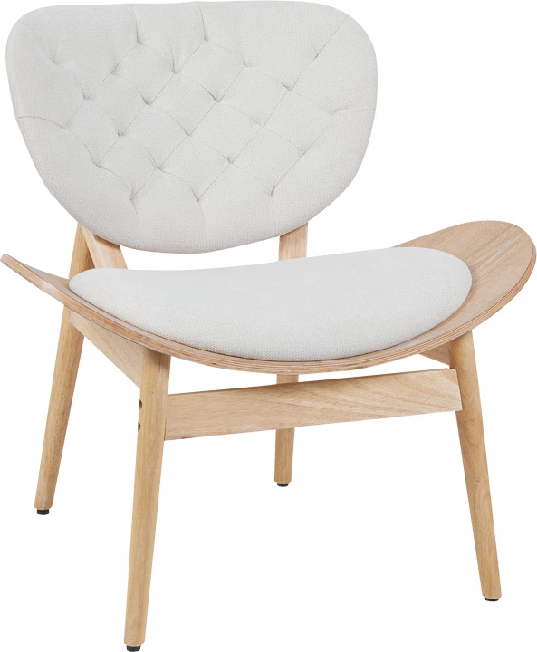 Fotel Udalle, dru natyral, material bezhë, 77x70x81cm