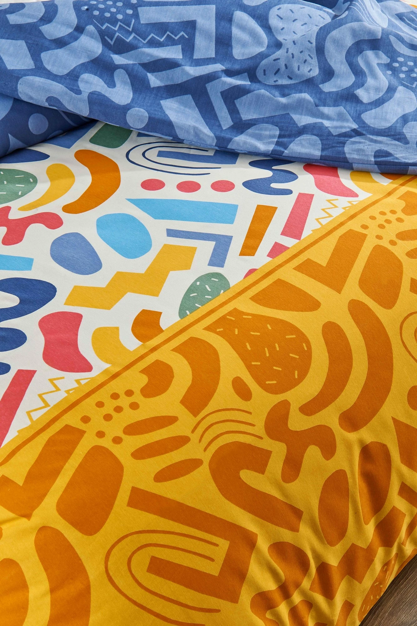 Set mbulesë për jorgan king size, L'Essentiel Linge de Maison, Doodle, shumëngjyrësh