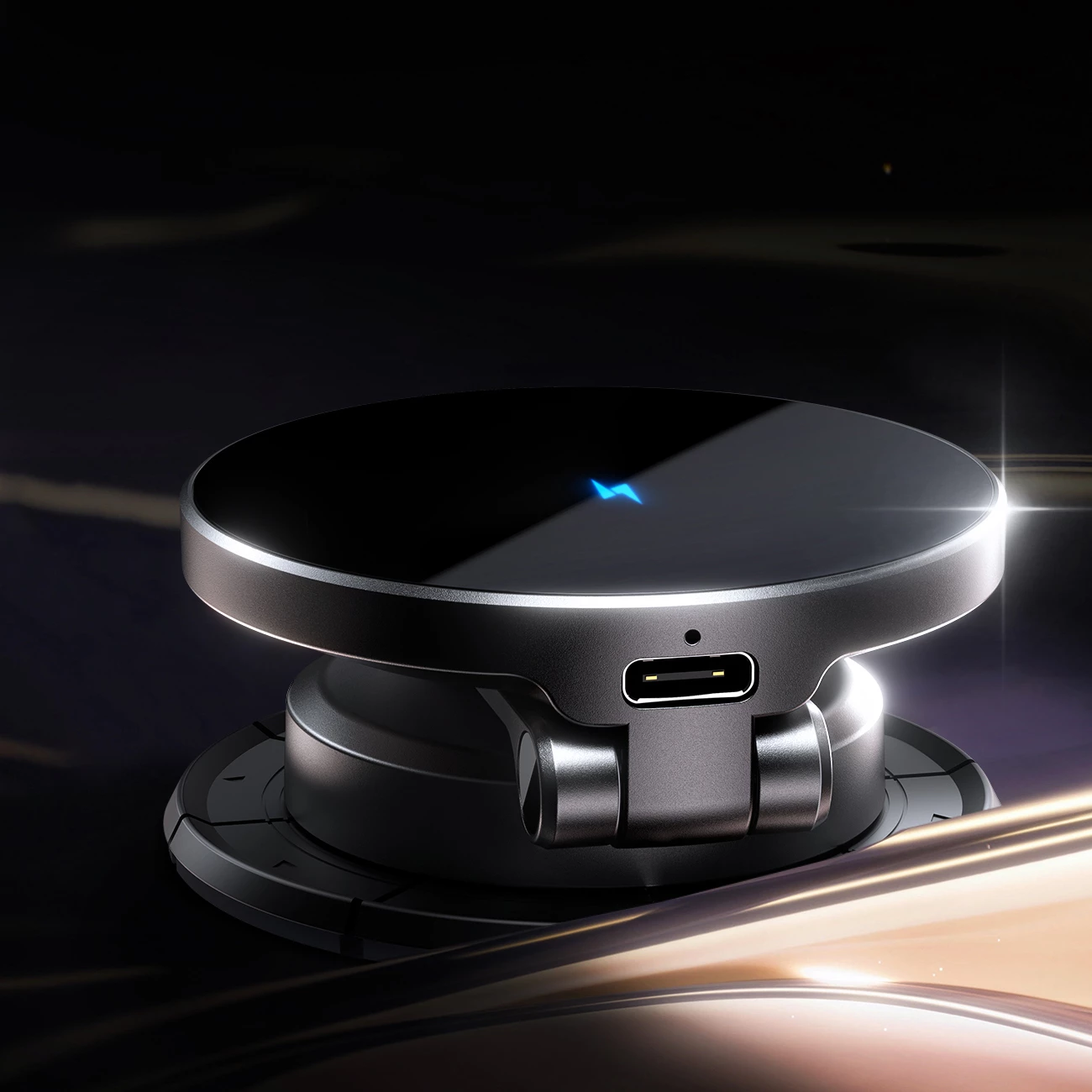 Mbajtës magnetik me karikues wireless Joyroom JR-ZS408 për makinë, 15W, i zi