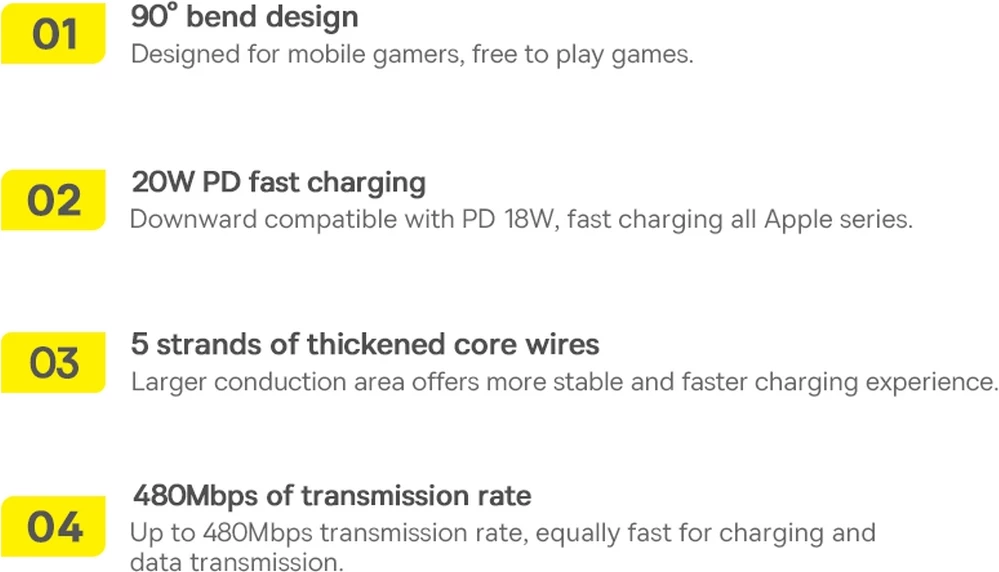 Kabllo Baseus MVP 2, USB-C në Lightning, 1m, 20W, Kuqe