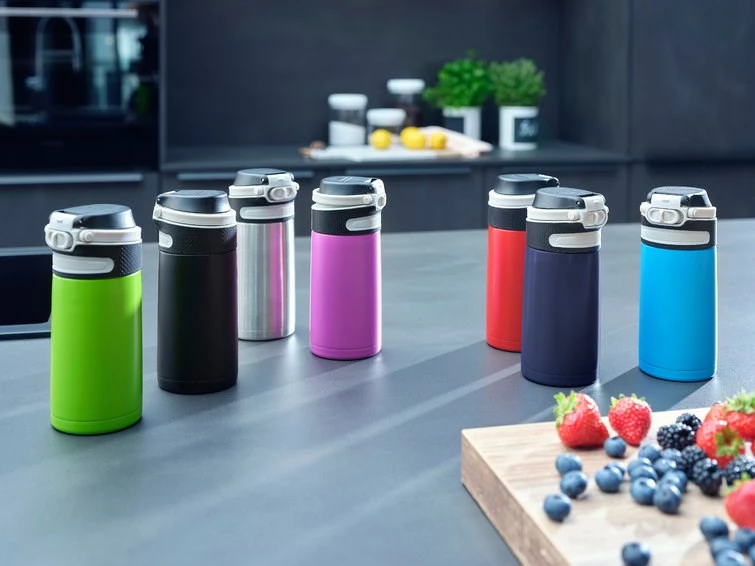 Gotë termike Leifheit 3247, 350 ml, inox, e zezë/blu