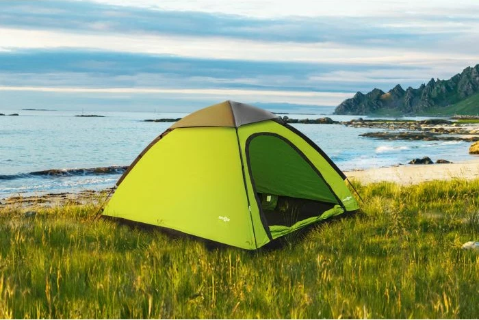 Tendë kampingu BRUNNER Strato 2 0103088N.C70 për 2 persona, 1000 mm, 2.1 kg, jeshile/gri, me çantë bartëse