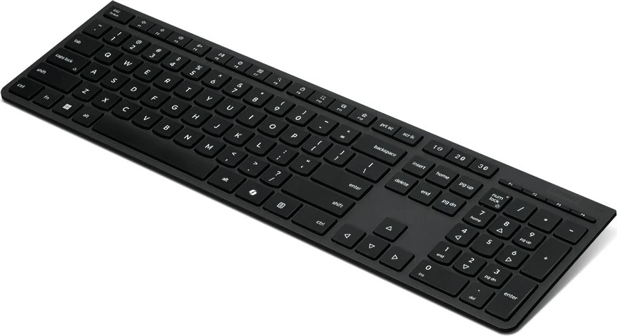 Tastierë pa tel e rikarikueshme, Lenovo, Professional Wireless Rechargeable Keyboard-US Euro 4Y41R64540, Bluetooth + USB, QWERTY English (US), gri