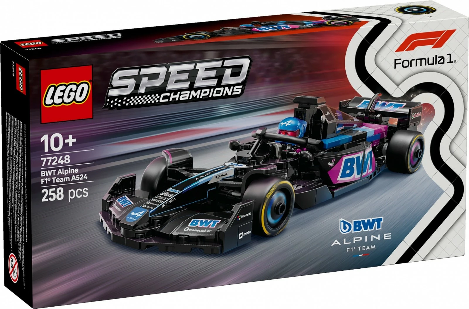 Set LEGO Speed Champions BWT Alpine F1 Team A524, 258 pjesë