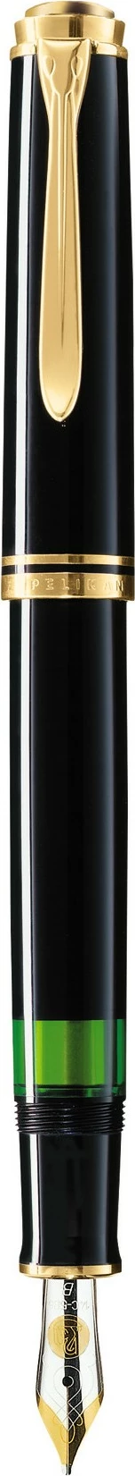 Stilolaps Pelikan M600, rrëshirë, majë ari/rodium, i zi/artë