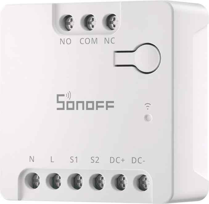 Switch i mençur Sonoff MINI-D, WiFi, Matter, AC/DC 12-48V, kontakt i thatë, Bardhë