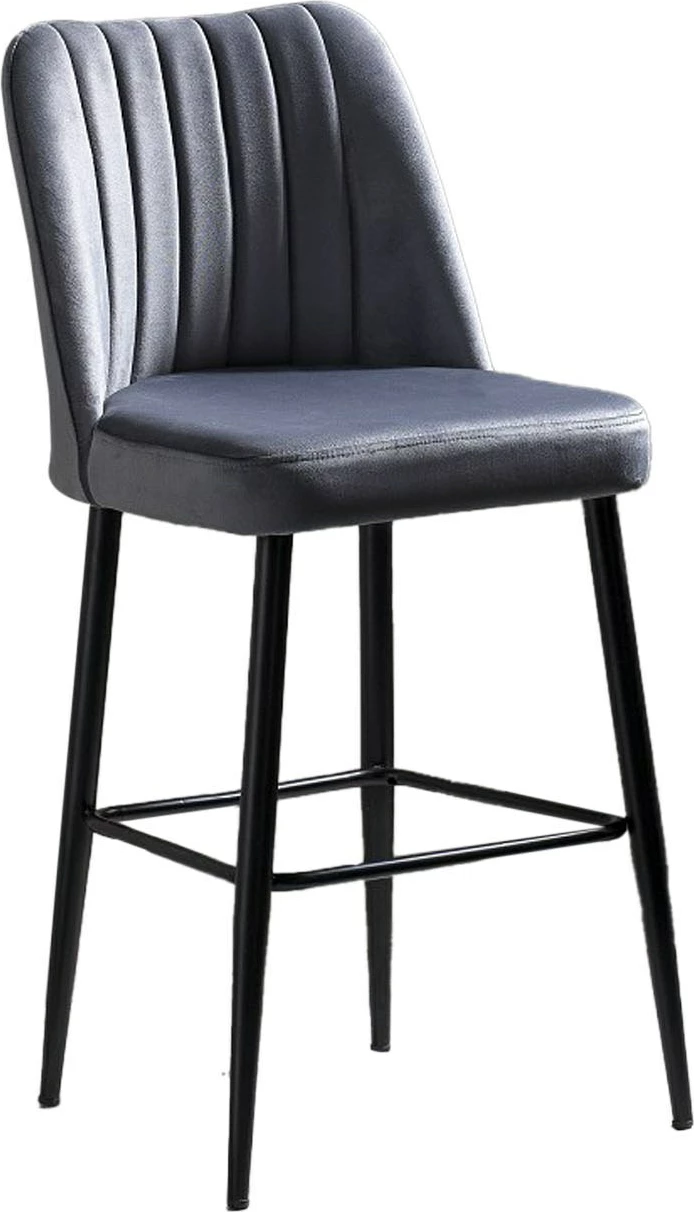 Set karrigesh për bar (2 copë), Hanah Home, Vento, ngjyrë gri