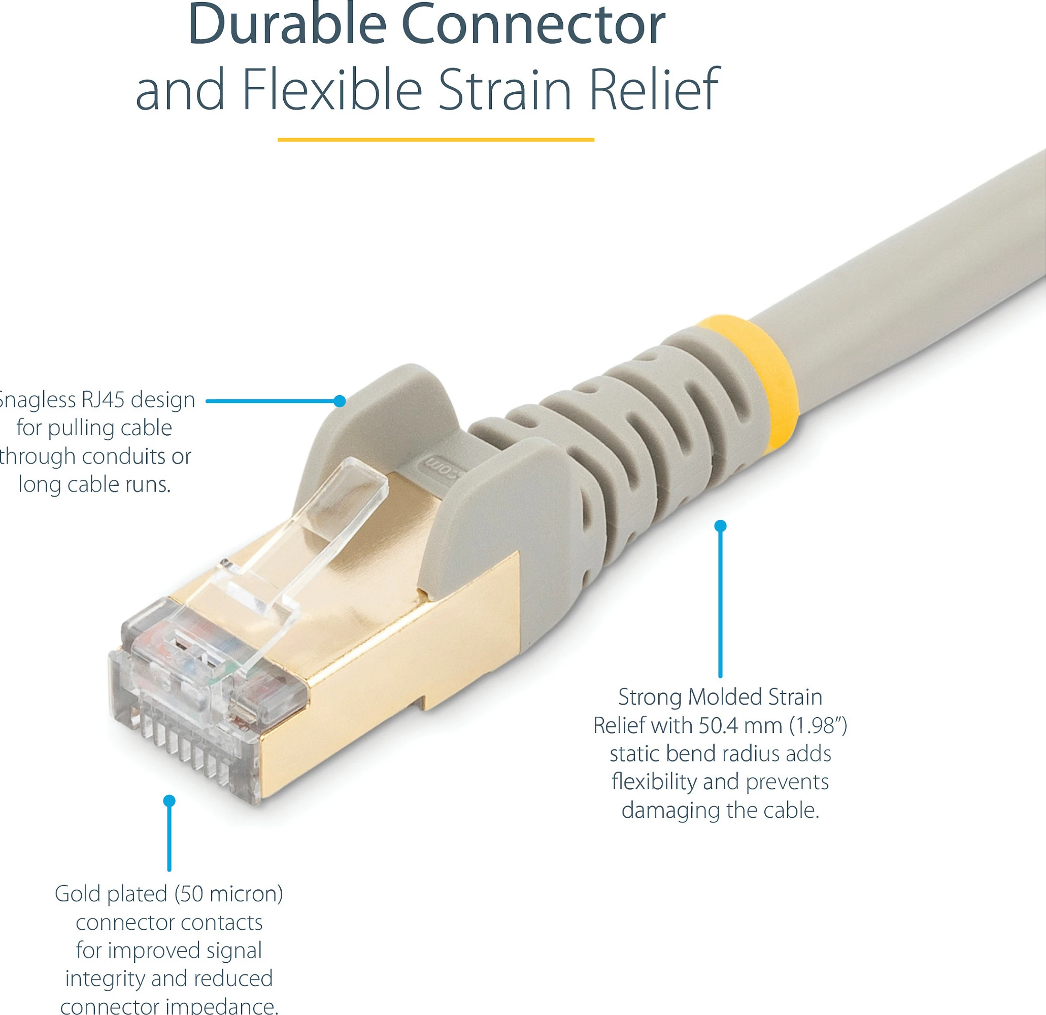 Kabllo rrjeti StarTech Cat6a 3m, 10Gbps, STP U/FTP, PoE 100W, RJ45-RJ45, gri
