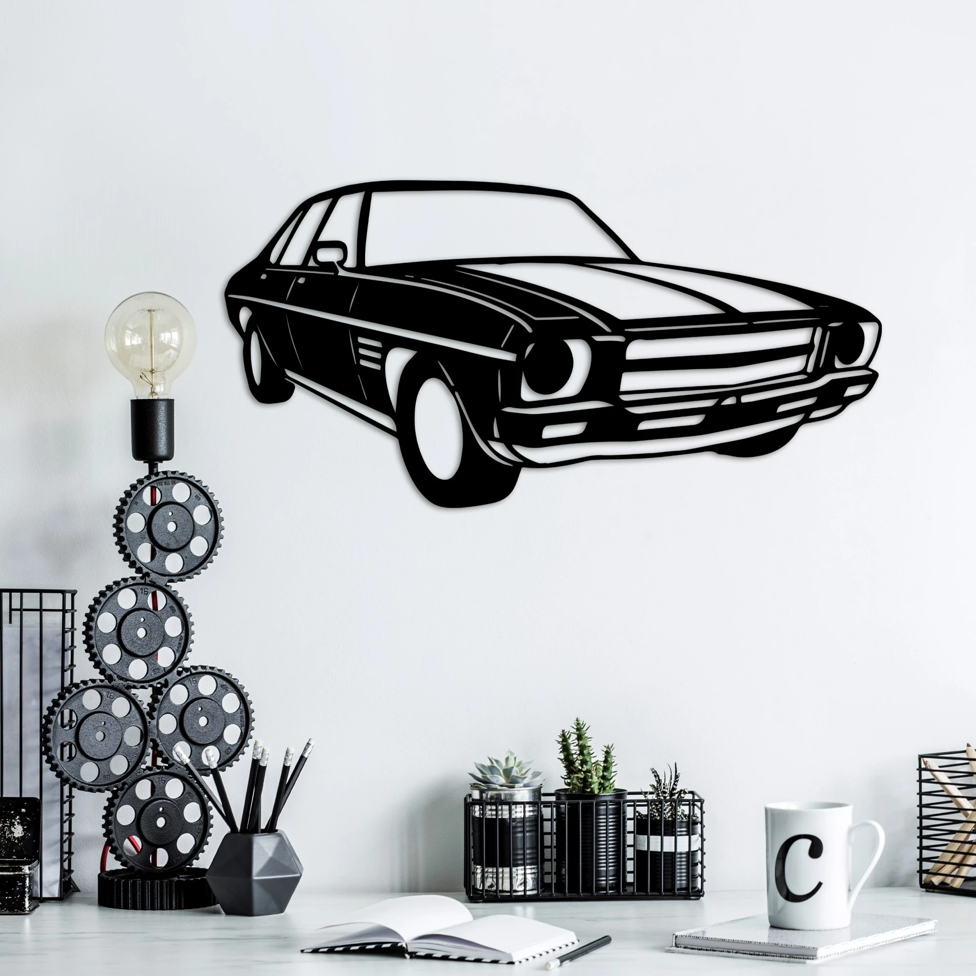 Aksesor dekorativ metalik për mur, Wallity, Holden Monaro Sedan