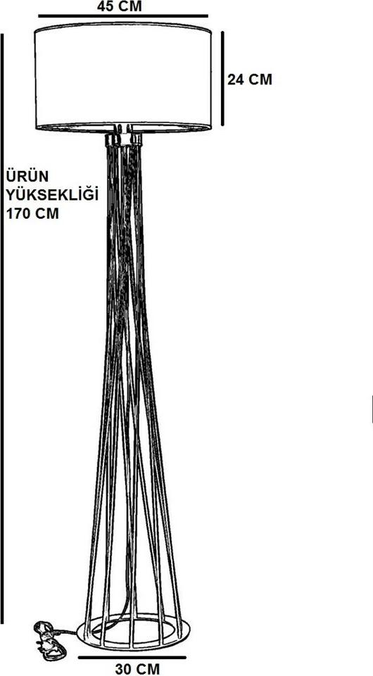 Llambë dyshemeje Opviq, 8514-4, e zezë