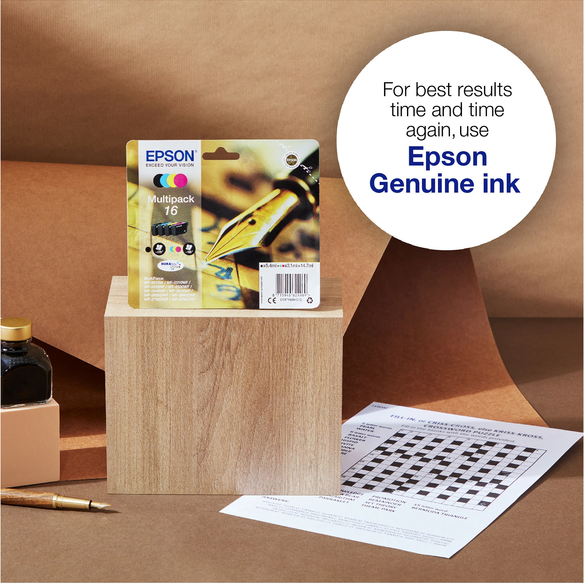 Kartrix boje Epson 16, original, 5.4 ml, 175 faqe, e zezë