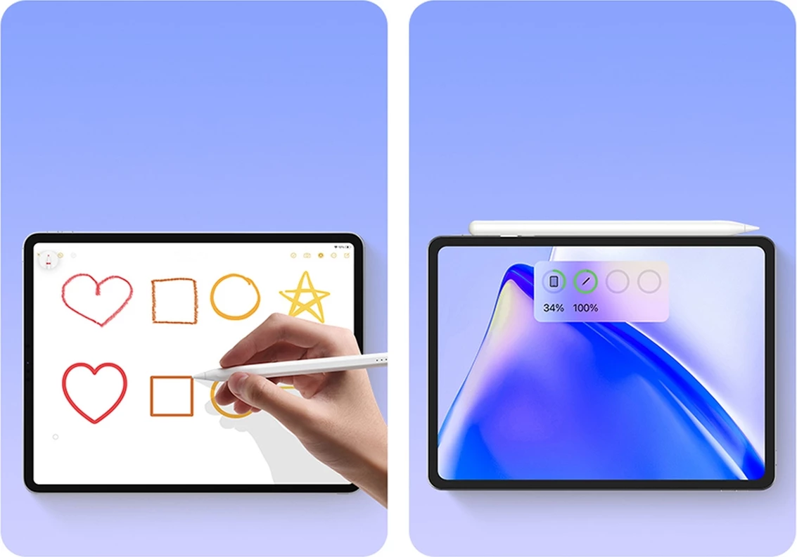Stylus aktiv për iPad, Baseus Smooth Writing 2, SXBC060402, mbështetje për pjerrësi, bateri 130mAh, USB-C, tregues LED, e bardhë