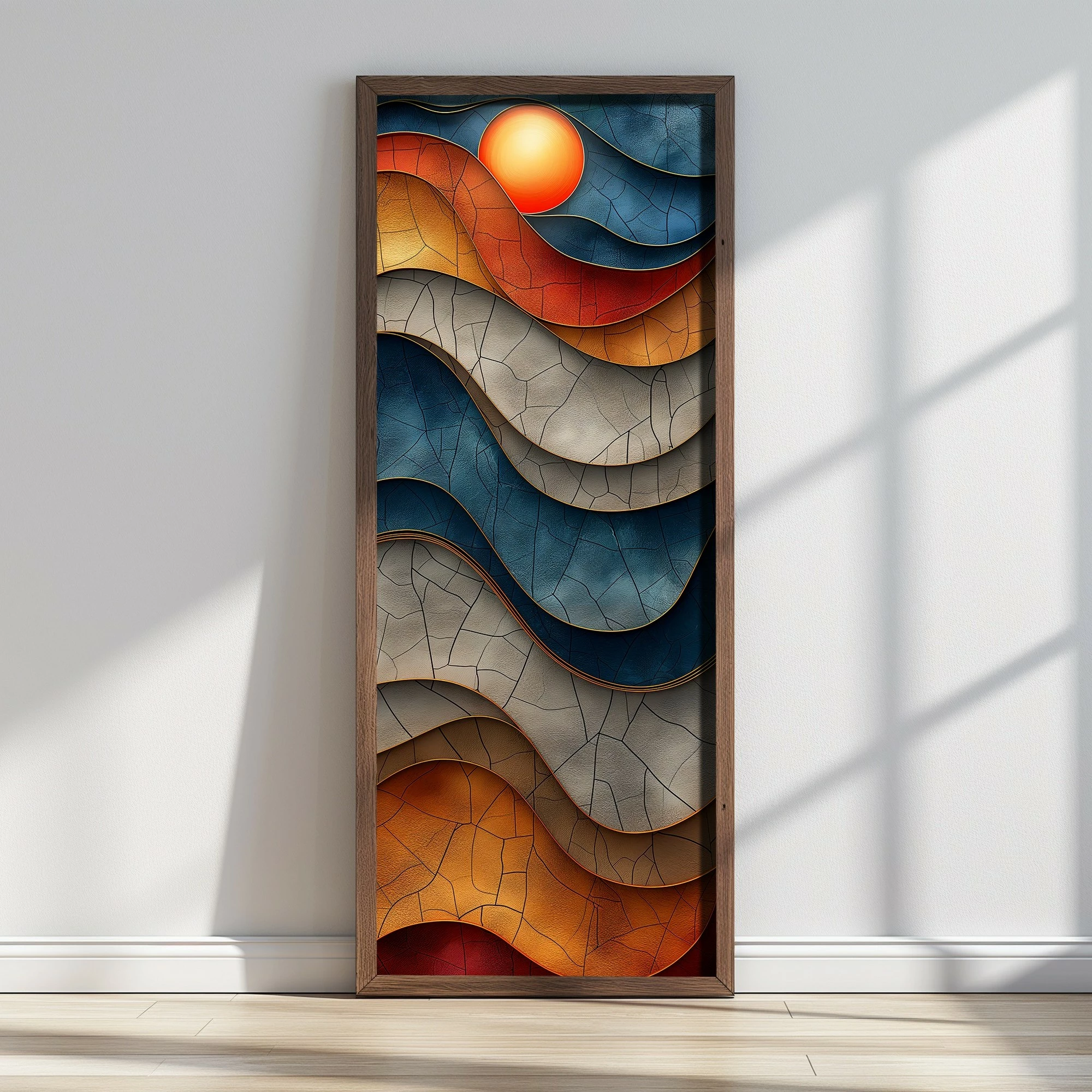 Pikturë dekorative me kornizë MDF, shumëngjyrëshe, Wallity LONG031-S/120-40, 40x120cm