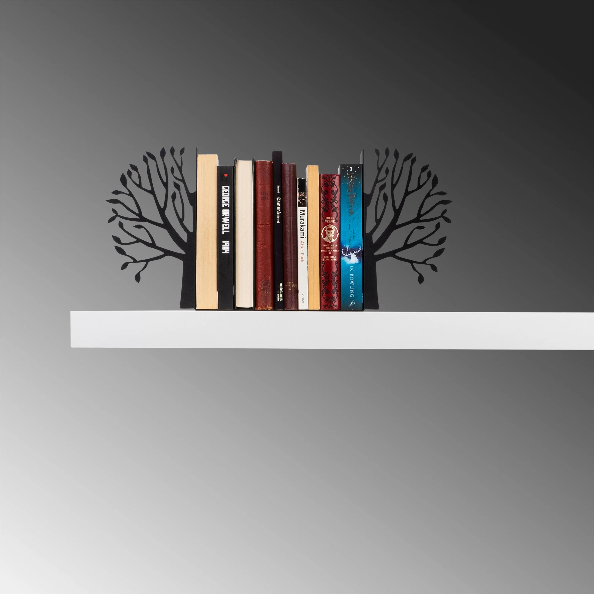 Mbajtës librash metalik Aberto Design, i zi