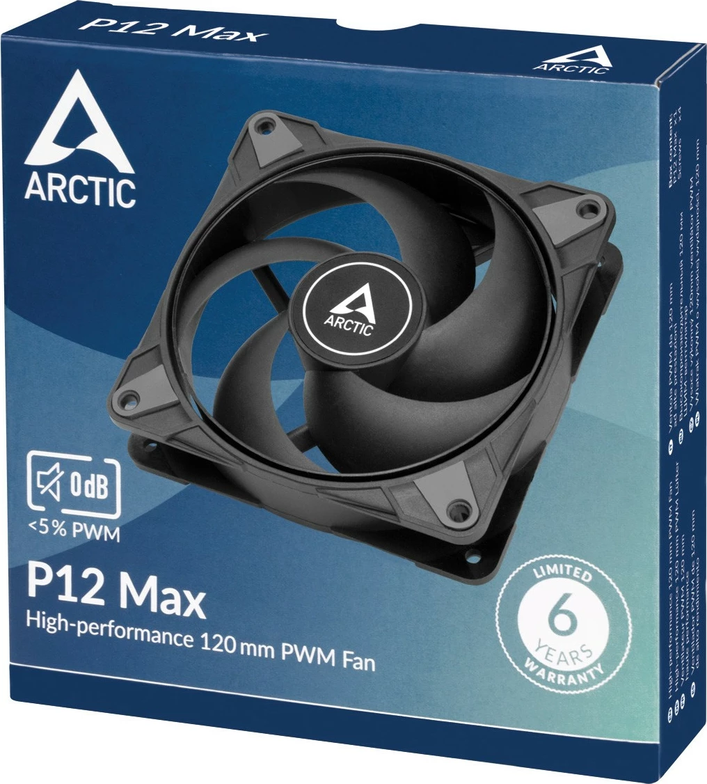 Ventilator ARCTIC P12 Max, 120 mm, PWM, 3300 RPM, i zi