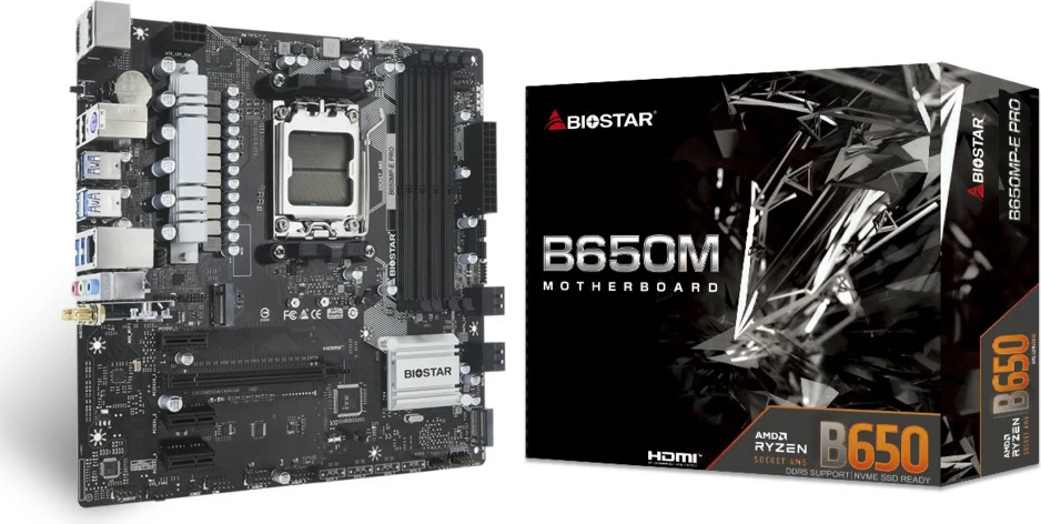 Pllakë amë Biostar B650MP-E PRO, AMD, Socket AM5, DDR5-SDRAM, 128 GB