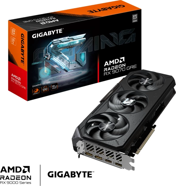 Kartë grafike GIGABYTE Radeon RX 9070 GRE GAMING OC 12G, 12GB GDDR6, PCIe 5.0, e zezë
