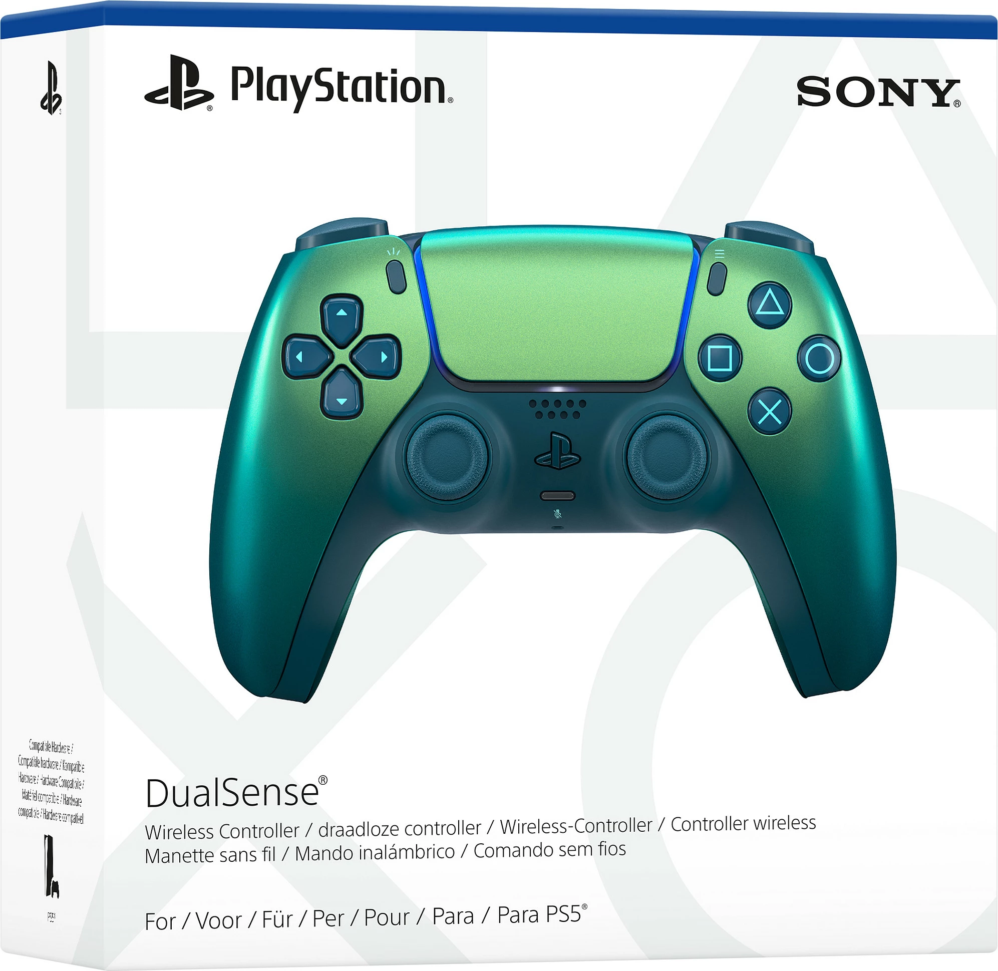 Kontroller Sony DualSense V3 për PS5, Bluetooth/USB, 1560mAh, Chrome Teal