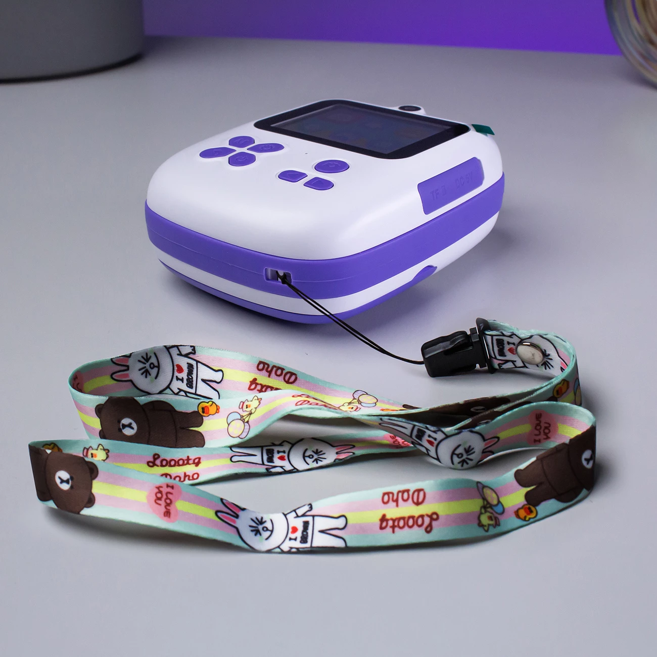 Printer termik mini për fëmijë Hurtel HURC10F me kamerë dhe video, 1800mAh, 32GB, Violet