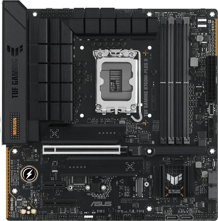 Pllakë amë ASUS TUF GAMING B760M-PLUS II, Intel B760, LGA 1700, micro ATX