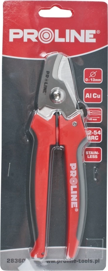 Pincë prerëse kabllosh PROLINE 28360 0-13mm² 185mm e kuqe