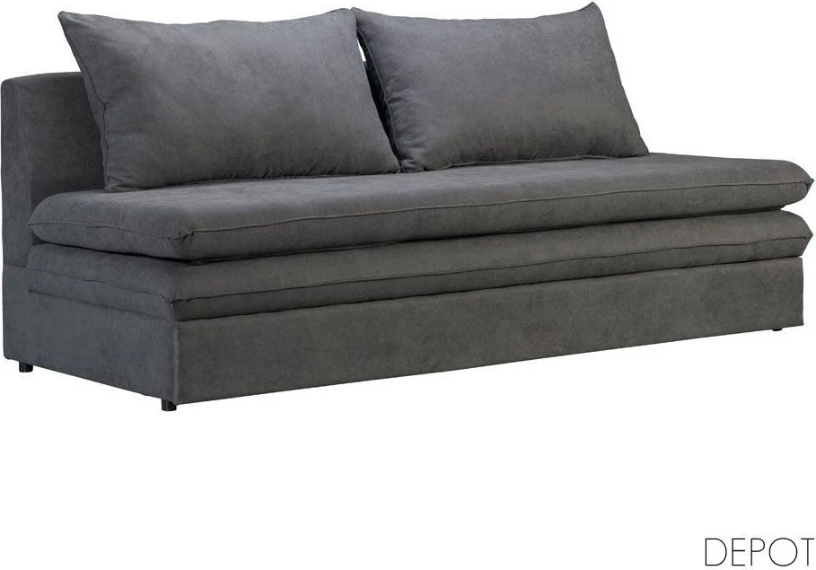 Krevati divan GIRASOLE, 3 vende, ngjyrë antracit ASTI 19, 200x87x90