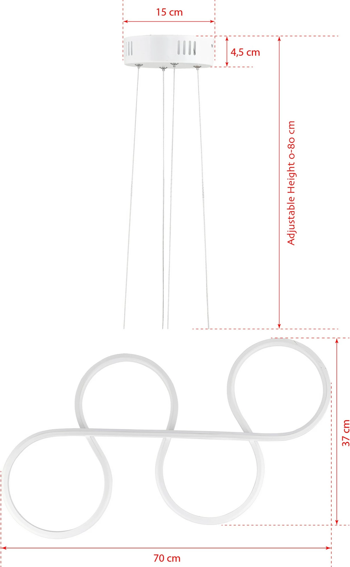 Llambë varëse Opviq, Swing, e bardhë, dritë e bardhë