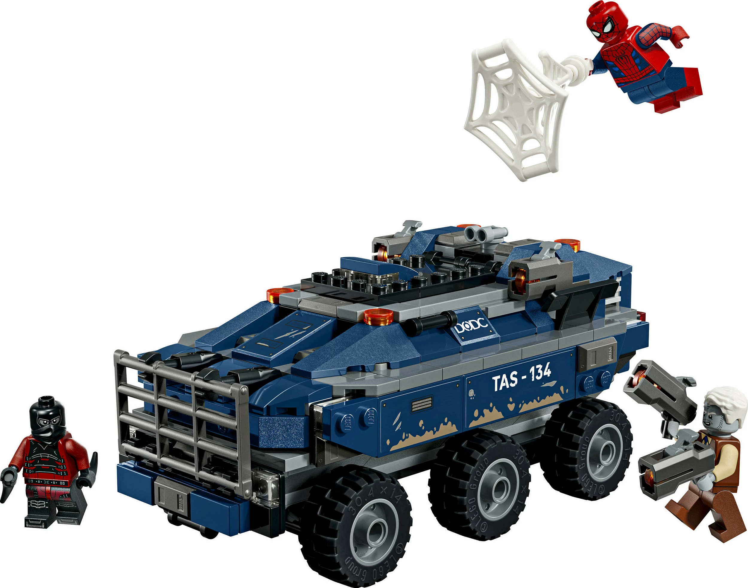 Set ndërtimi LEGO Marvel 76349 Spider-Man Prisoner Transport Chase, 367 pjesë, multikolor