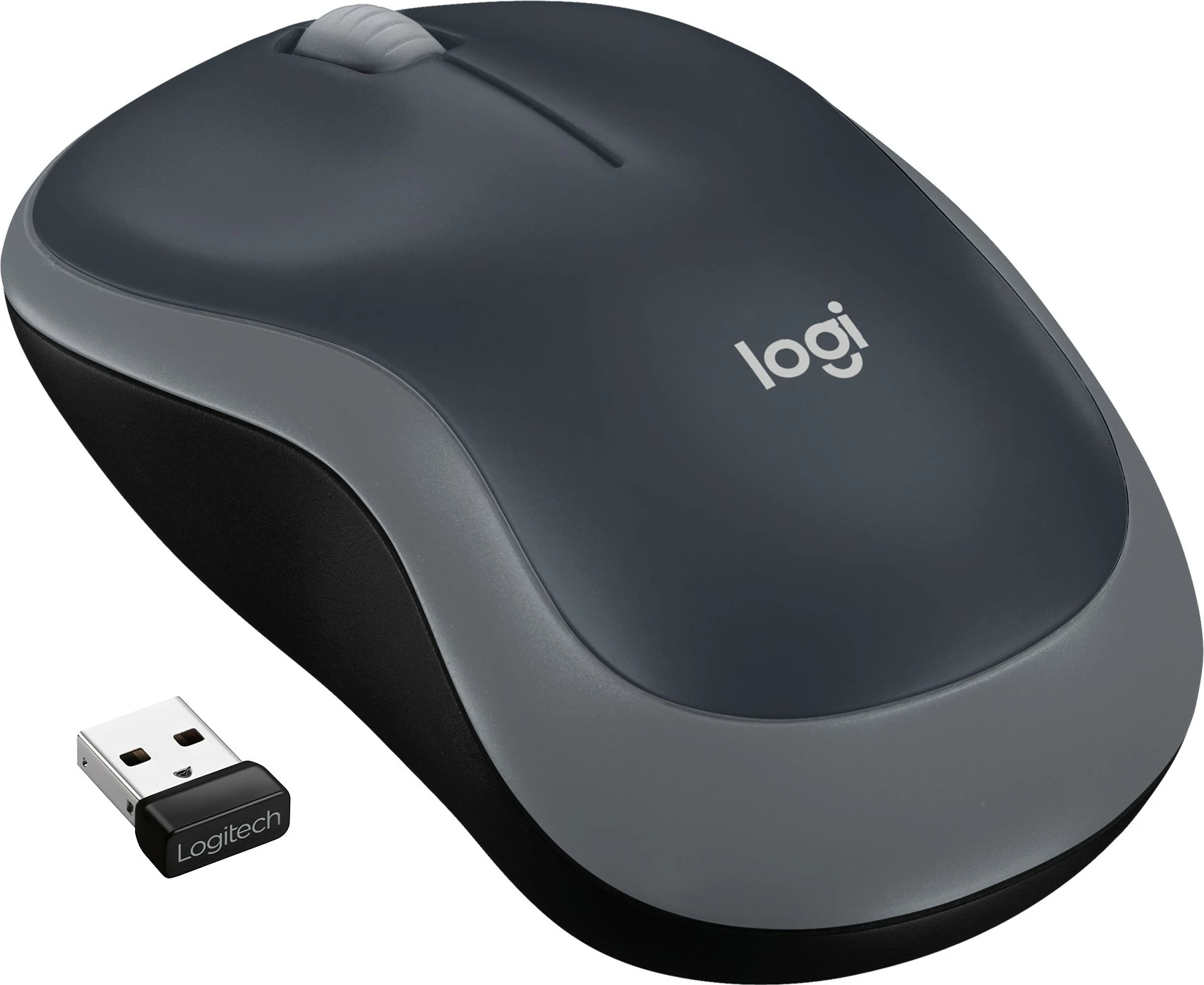 Maus Logitech Wireless M185, Ambidextrous, Optical, RF Wireless, 1000 DPI, Black, Grey