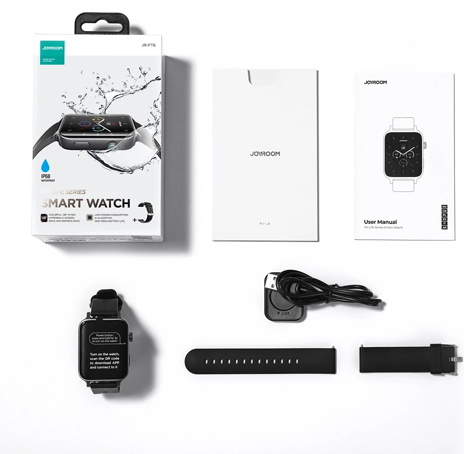 Smartwatch Joyroom JR-FT6, 1.85", Bluetooth 5.3, IP68, i zi