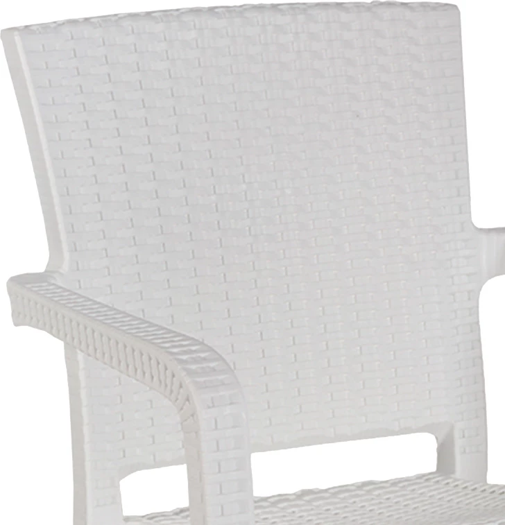 Set tavoline me karrige për terasë Icon-Halcyon, 3 pjesë, PP, ngjyrë e bardhë