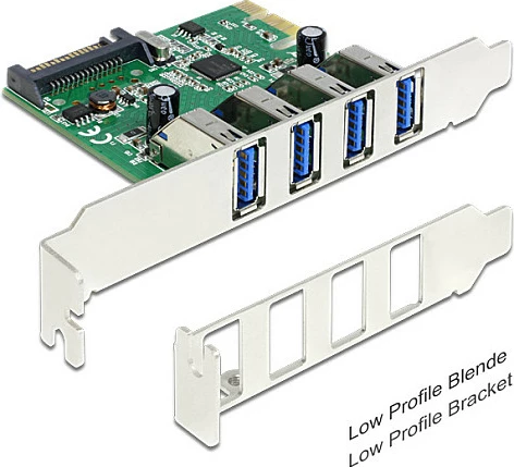Kartelë zgjerimi PCIe DeLOCK 89360, 4x USB 3.2 Gen 1 Type-A