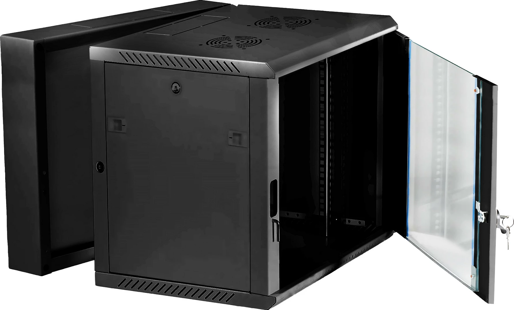 Kabinet rack muri Extralink AZH 12U, 19", 600x600, dy-seksion, i zi
