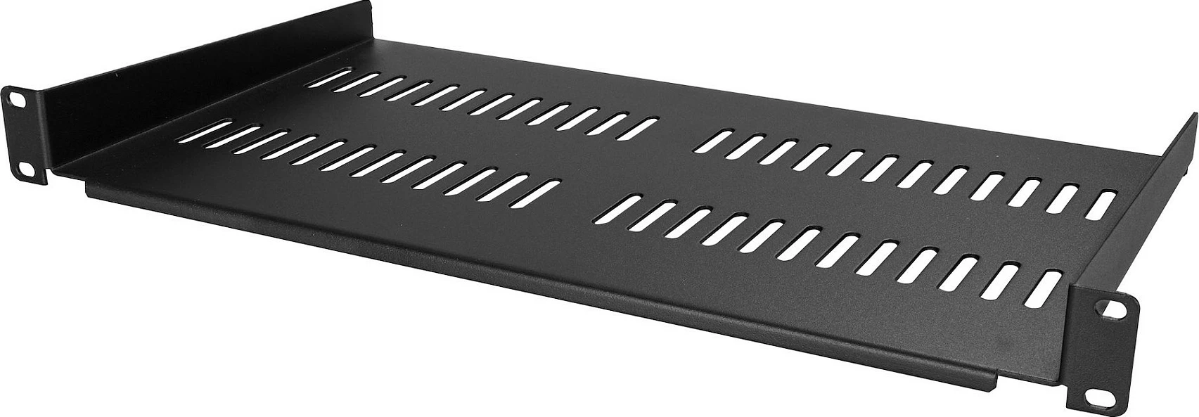 Raft për rack serveri StarTech CABSHELFV1U, 1U, 19", 10", 20kg, çelik i ventiluar, i zi