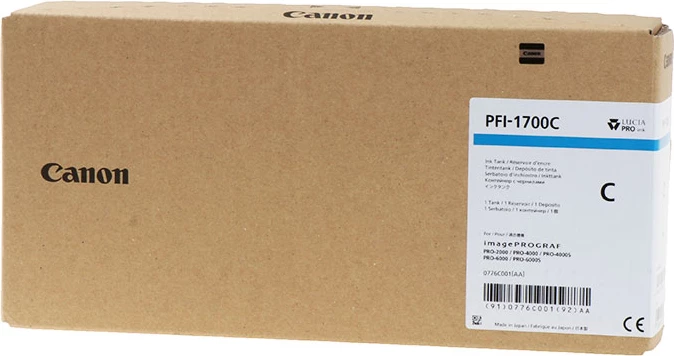 bojë printeri, Canon, PFI-1700C / 0776C001, 700 ml XXL, Cyan