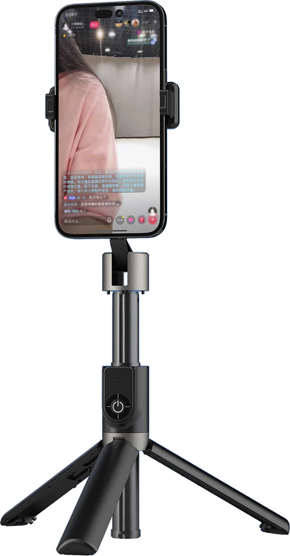 Shkop selfie Dudao F18 1.1 m me tripod dhe telekomandë Bluetooth, i zi