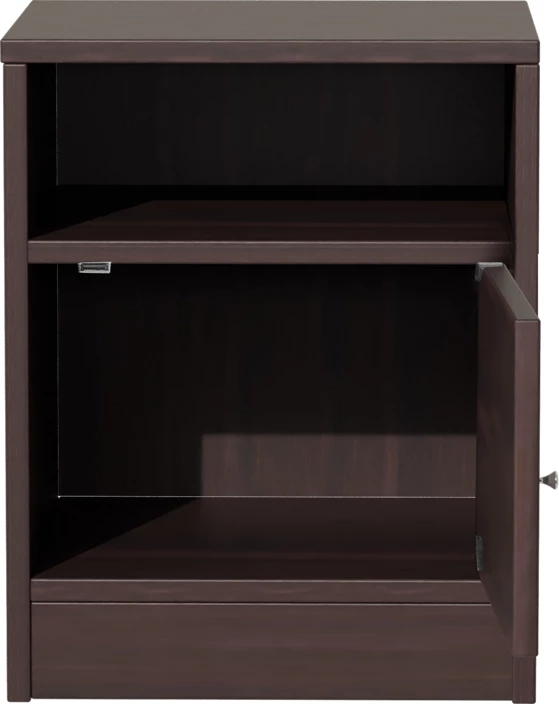 Komodinë anësore Foly me një sirtar, ngjyrë arre, 40x40x50cm