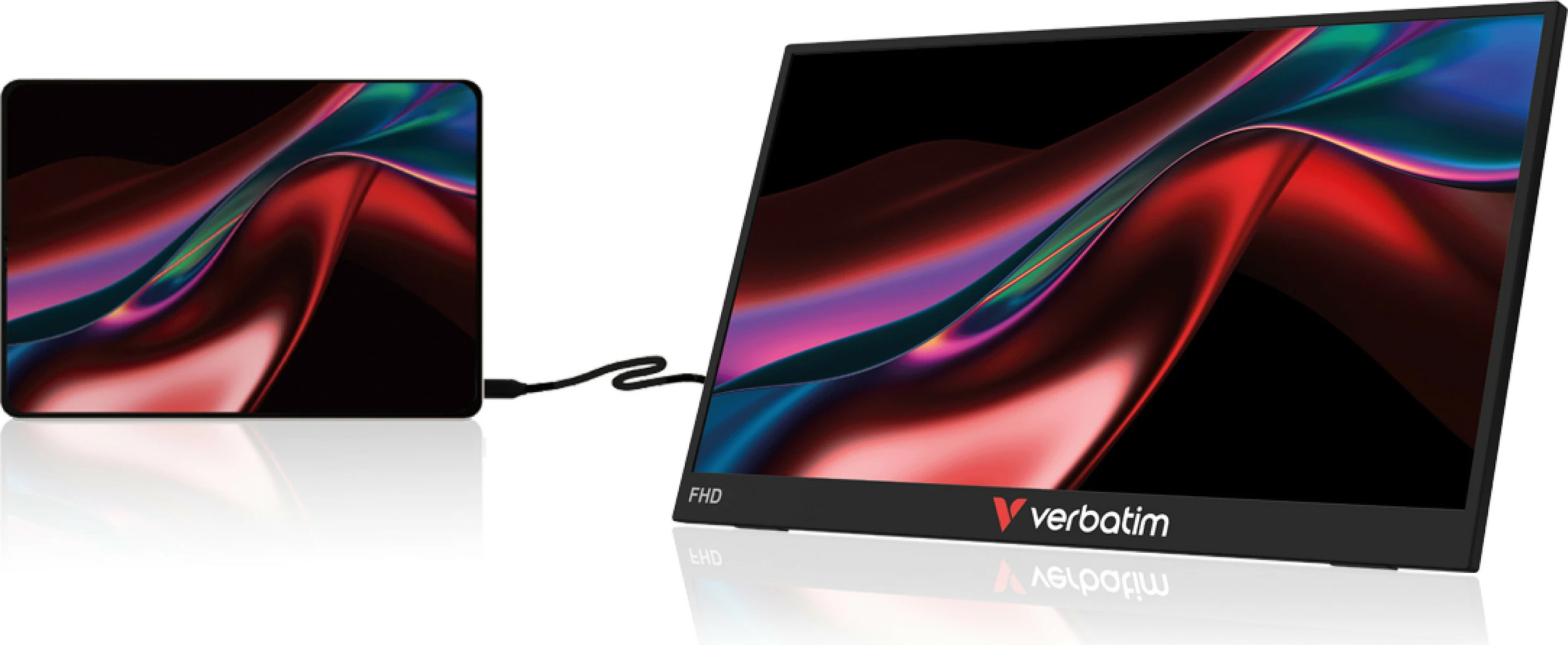 Monitor portativ Verbatim PM-15 LIGHT, 15.6", Full HD 1080p, HDR, FreeSync, i zi