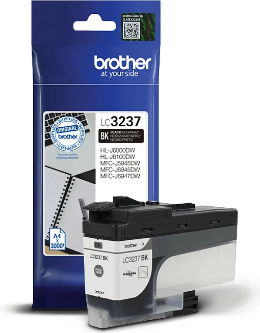 Kartrixh boje Brother LC3237BK, 1500 faqe, pigment, e zezë