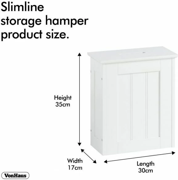 kuti ruajtjeje VONHAUS Colonial 3009004, 30 x 17 x 35 cm, me kapak ngritës, e bardhë