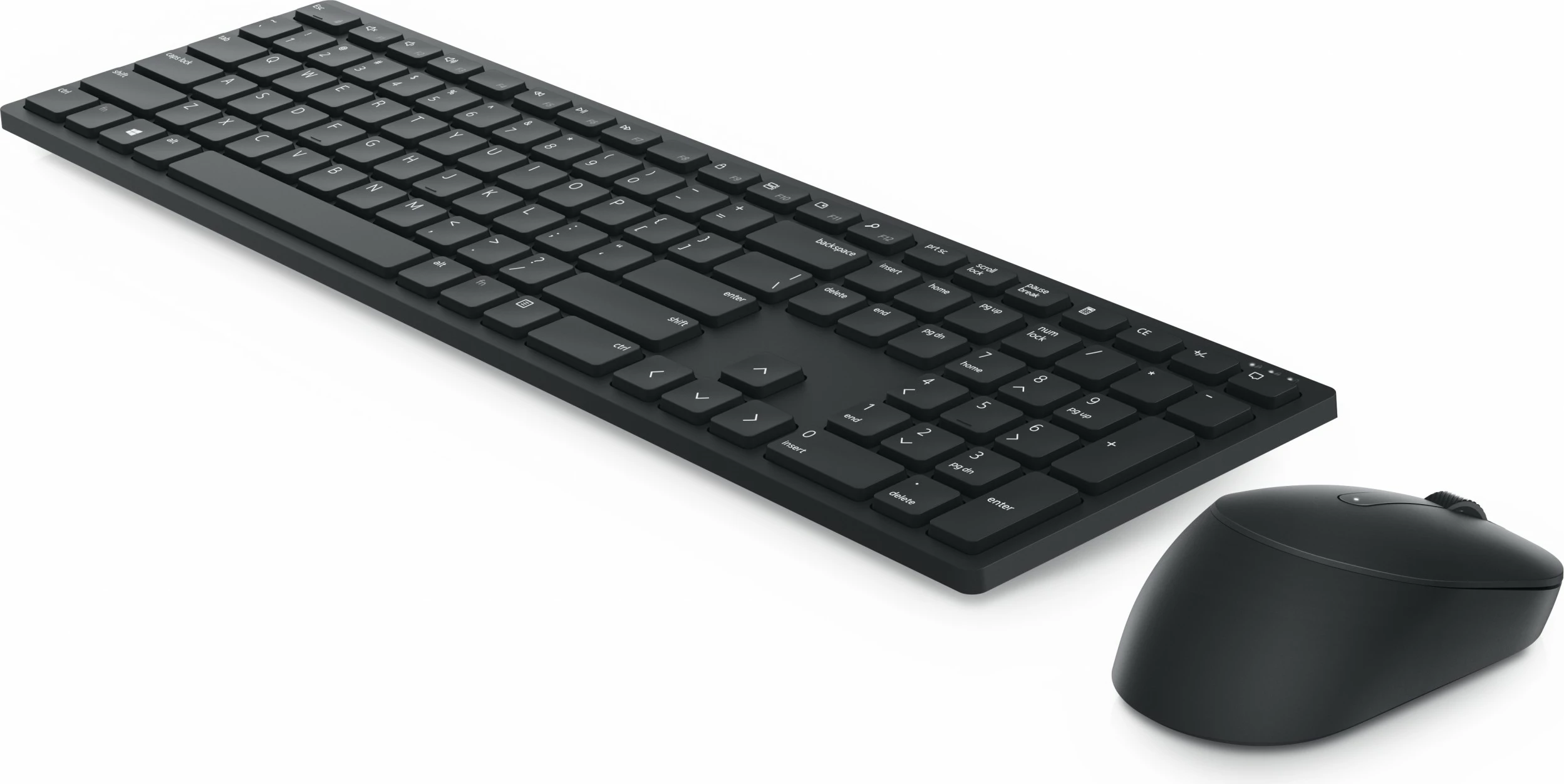 Tastierë me maus wireless DELL KM5221W, AZERTY, full-size, e zezë