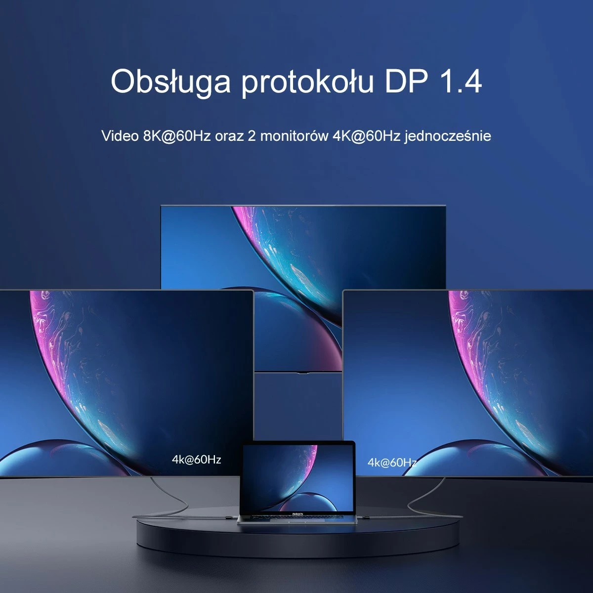 Kabllo Thunderbolt 4 Orico USB-C, 2 m, 40 Gbps, 8K@60Hz, PD 100W, gri
