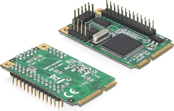 Adapter Mini PCIe DeLOCK 95232, 2x Serial RS-232 + 1x Parallel