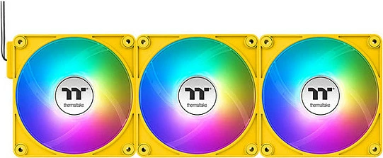 Ventilator kasë Thermaltake CT140 EX Reverse ARGB Sync 140mm, 3 copë, verdhë