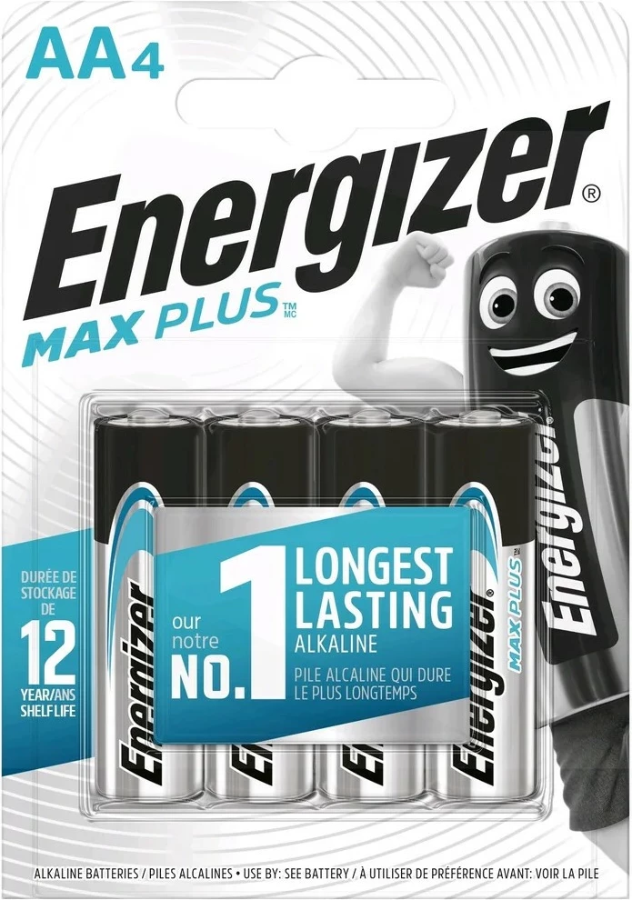 Bateri alkaline Energizer MAX PLUS LR6/AA, 4 copë