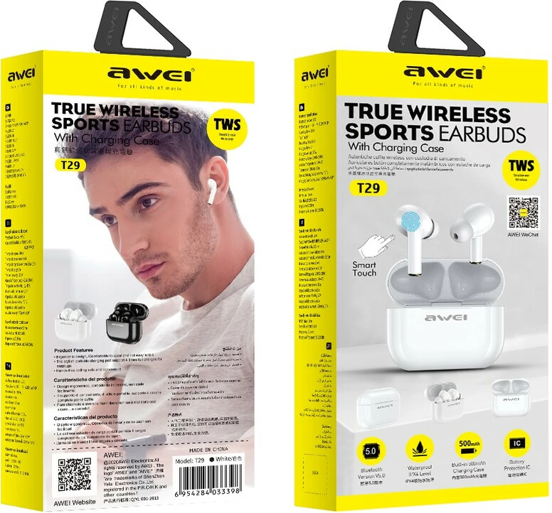 Kufje Me Bluetooth AWEI T29 (Bardhë)