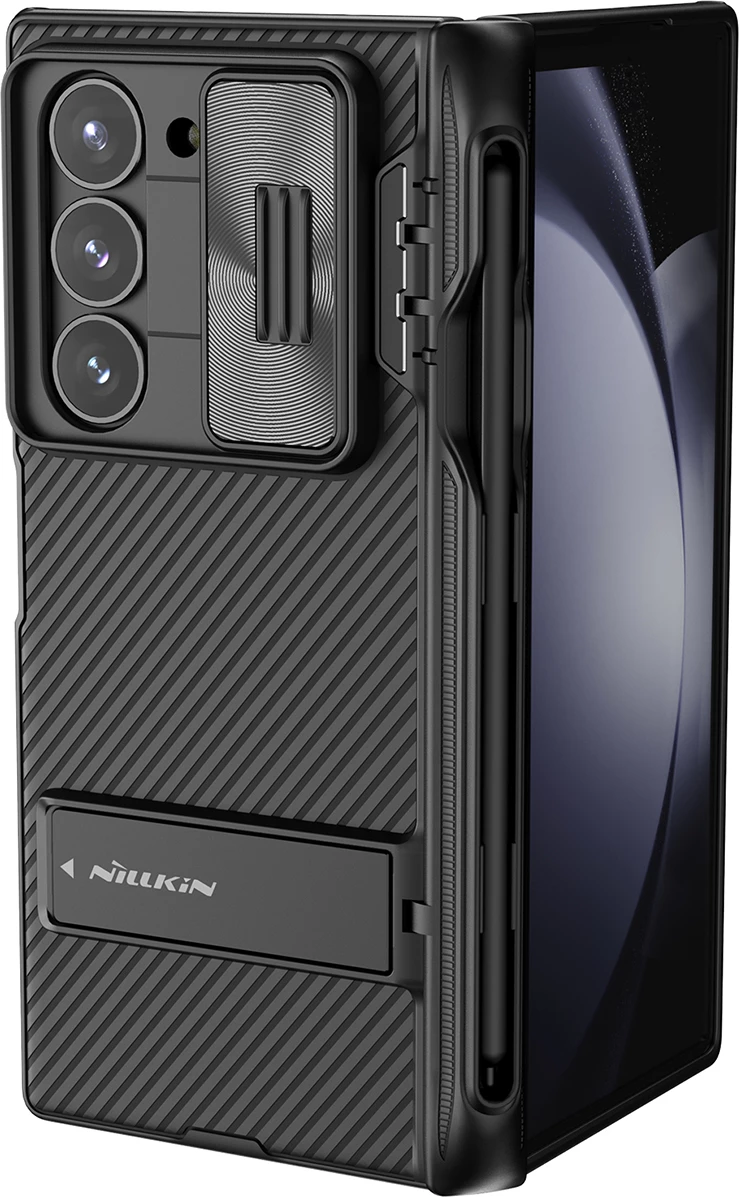 Mbështjellës Nillkin CamShield Fold Case për Samsung Galaxy Z Fold 6 5G me mbajtëse për stilolaps, e zezë