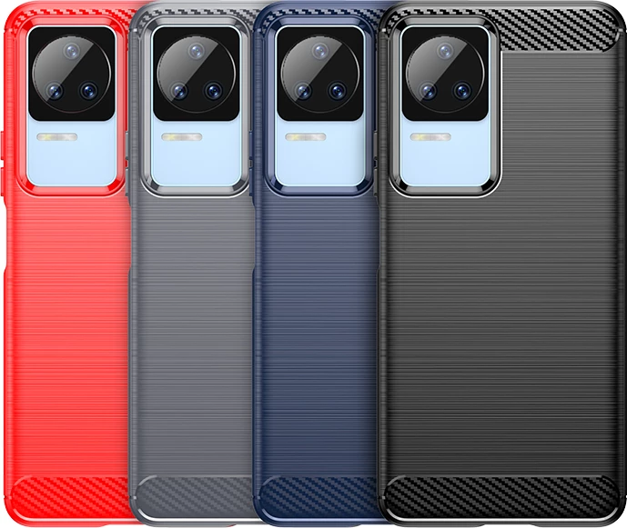 Mbështjellës Hurtel Carbon Case për Xiaomi Poco F4 5G, i zi