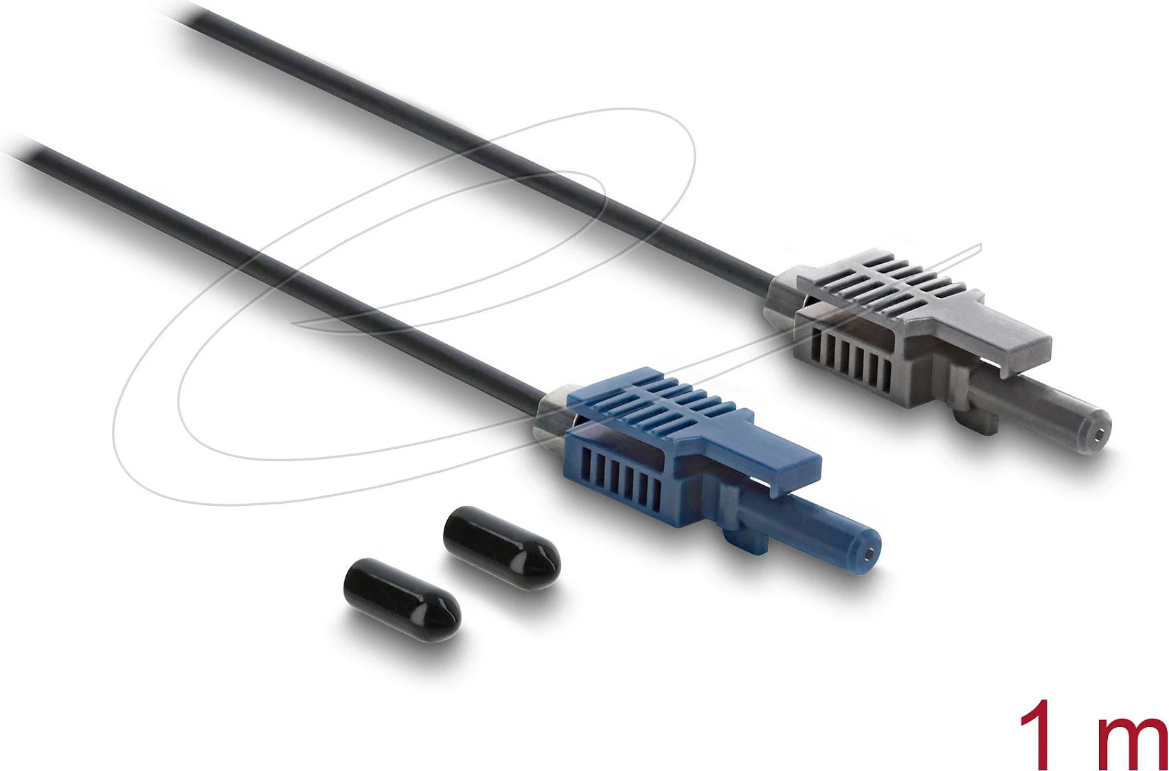 Kabllo fiber optike DeLOCK HFBR 4503-4513Z, simplex-simplex, 1 m, e zezë/gri