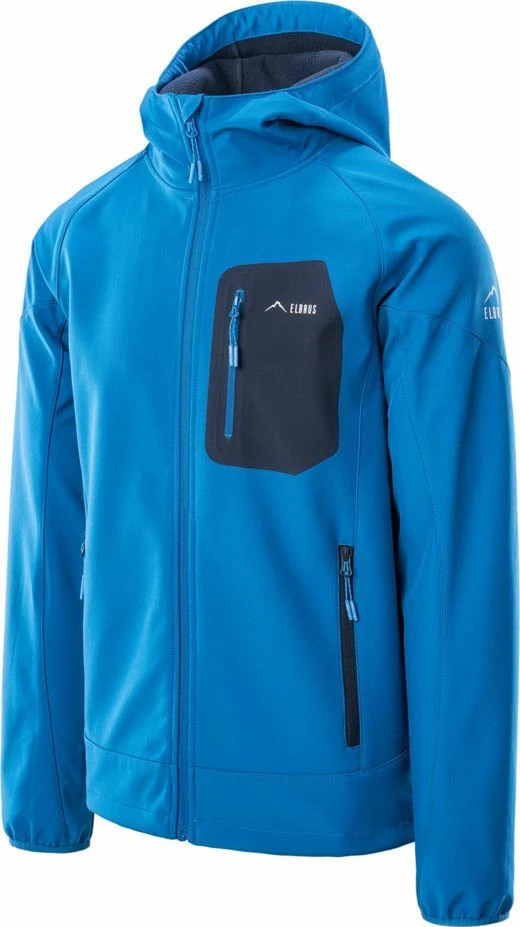 Xhaketë burrash Elbrus Sete softshell 10,000 mm, me kapuç, madhësia S, blu